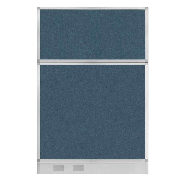 Versare Hush Panel Configurable Cubicle Partition 4' x 6' Caribbean Fabric W/ Cable Channel 1812545 - main